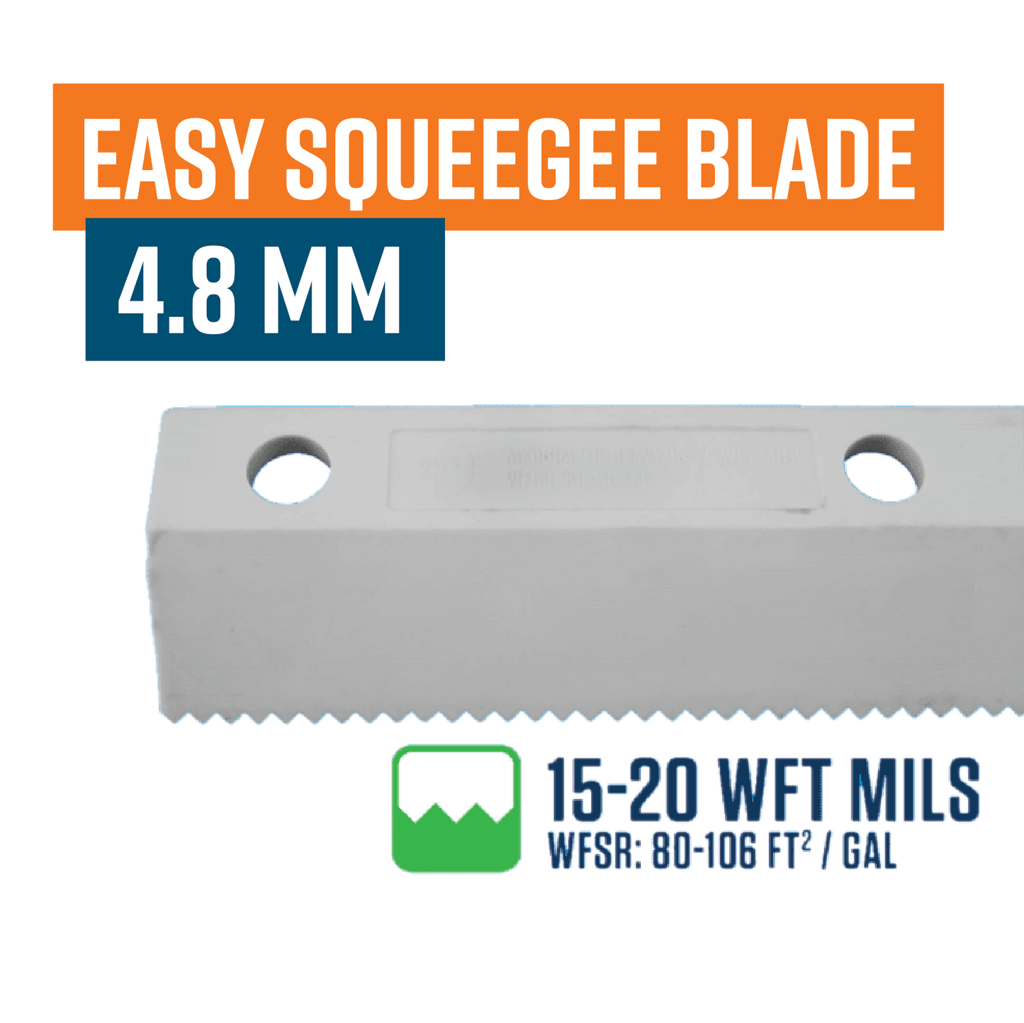 26"/ 660mm EASY SQUEEGEE 15-20 WFT Mils Blade Green 4.8mm