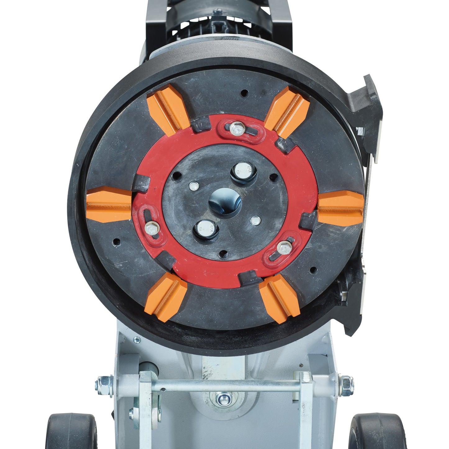 DSM250 Schwamborn Edger Concrete Floor Grinder.
230V, 50Hz, 2.2kW, complete with superior shroud for dust and vibration-free grinding up to the edge, swivel grinding head, height adjustment handle, Knock-On Shoe holder and safety red-locking ring.