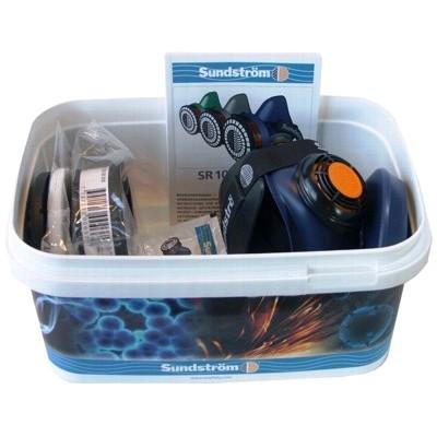 Sundstrom SR100 P3 Asbestos Respiratory Kit (M/L) Includes 1x Silicone Half Mask, 1x Particle Filter, 5x Pre-filters, 1 x Cleaning Tissue, 1x Storage Box