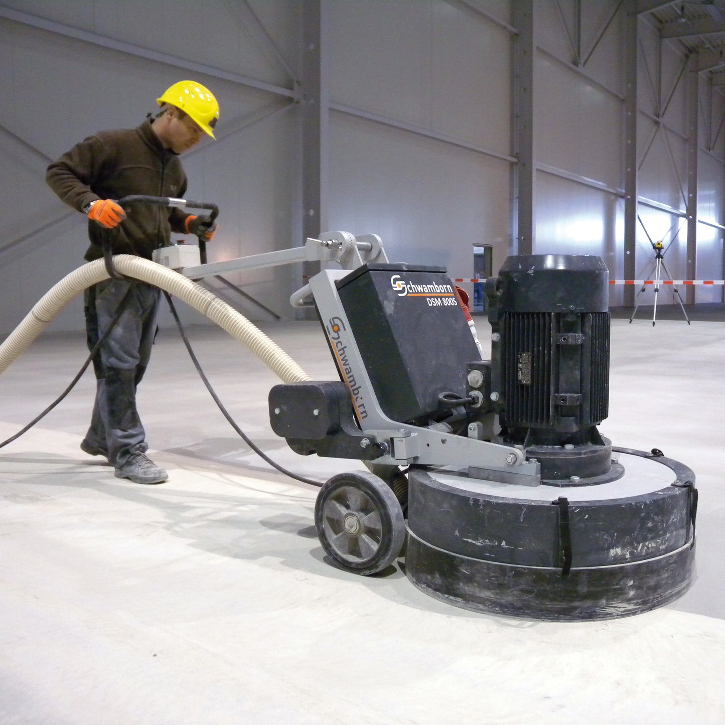 DSM800S Schwamborn Planetary Concrete Floor Grinder, 3 Ph - Includes Diamond Floating Device, Knock-On Shoe Holder, Variable Speed, Floating Dust Shroud, Adjustable Handle (No Water Tank)