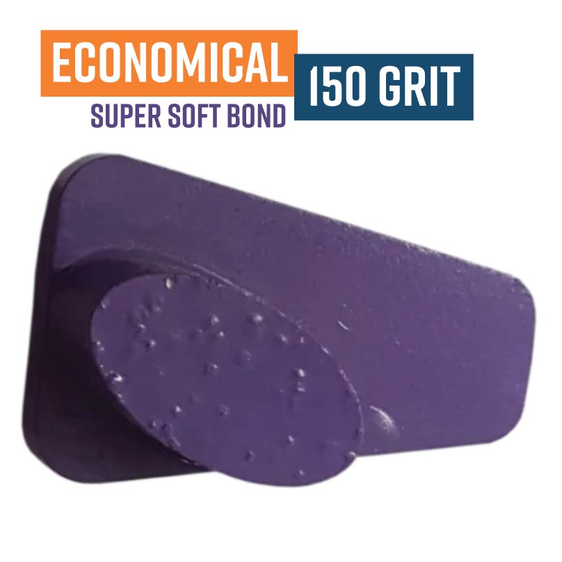 Economical Purple 150 Grit Knock On Diamond Grinding Shoe to suit Schwamborn 2VSK150E (Super Soft Bond)