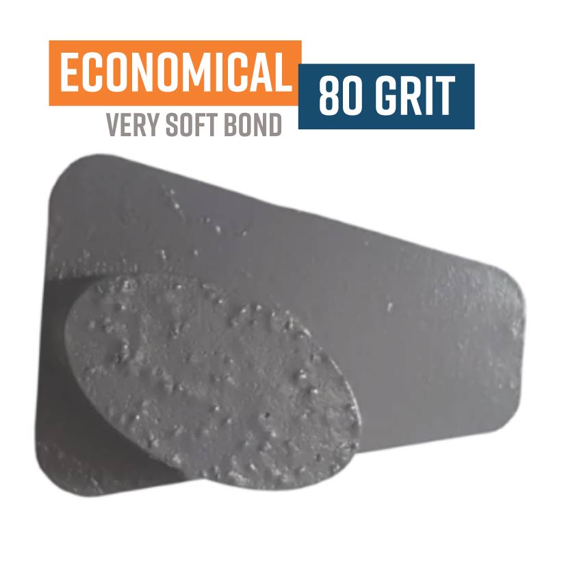 Economical Grey 80 Grit Knock On Diamond Grinding Shoe to suit Schwamborn VSK80E (Very Soft Bond)