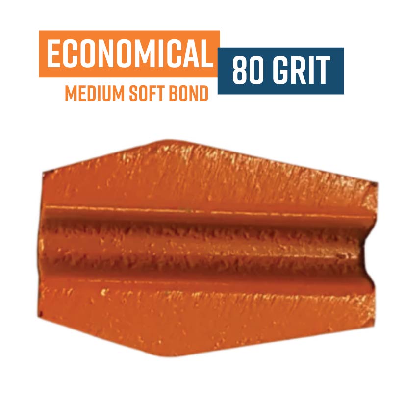 Economical Orange 80 Grit Knock On Diamond Grinding Shoe to suit Schwamborn VSF80E (Med-Soft Bond)