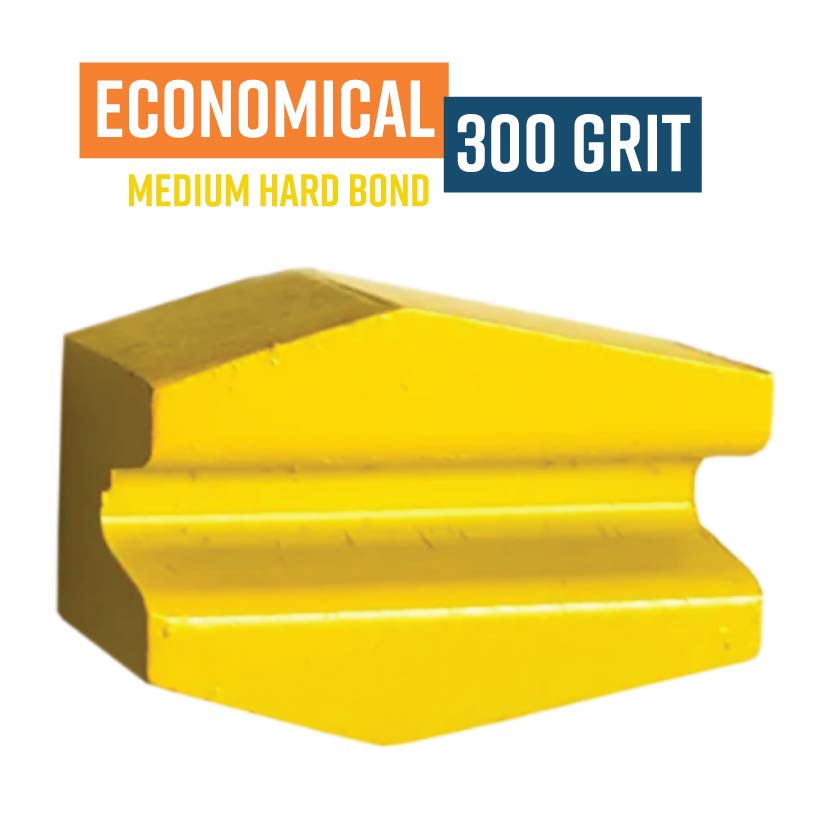 Economical Yellow 300 Grit Knock On Diamond Grinding Shoe to suit Schwamborn HC300E (Medium Bond) (DISC)