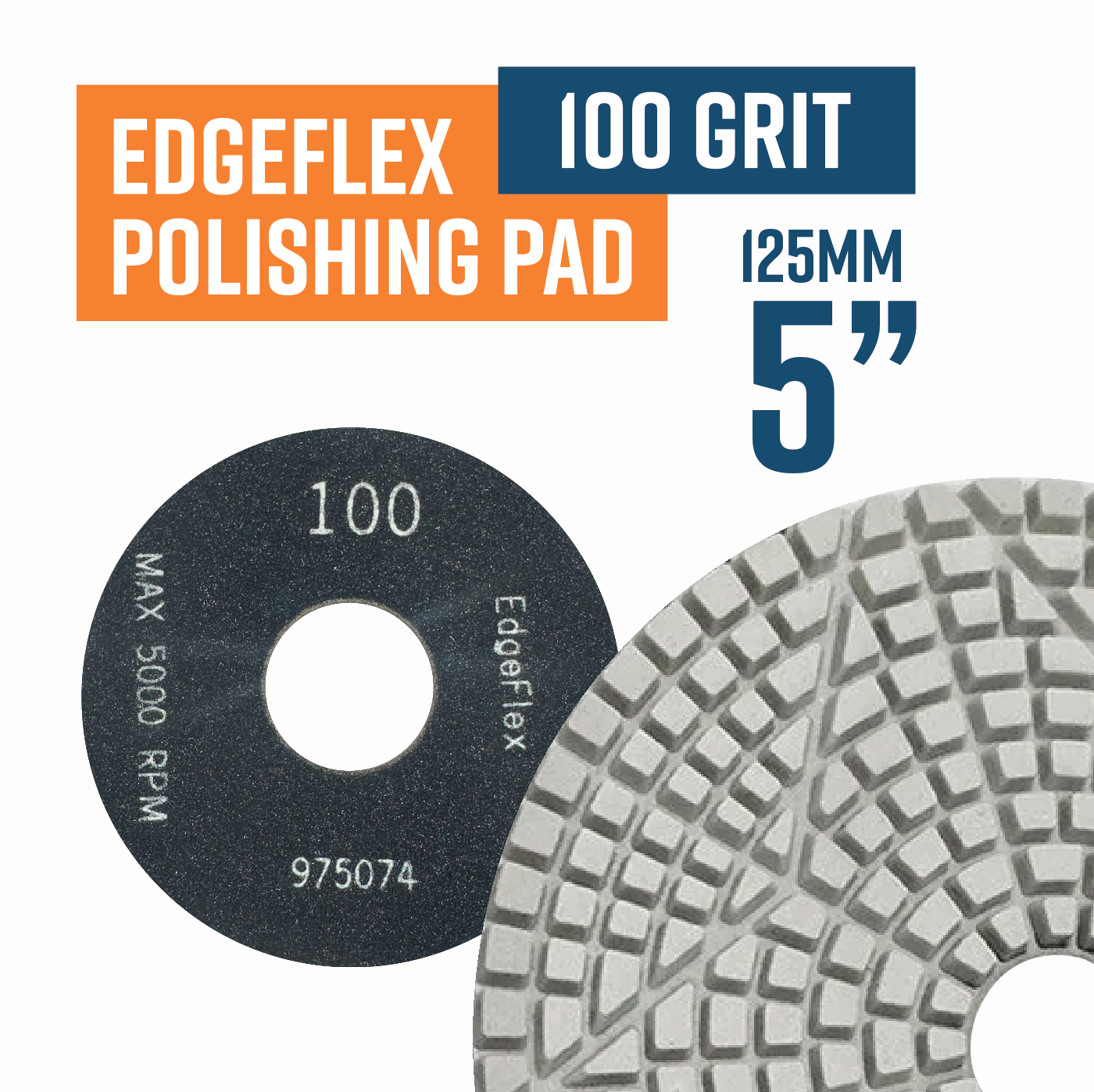 5" 125mm Edgeflex Halo Resins 100 grit(Discontinued item, available while stock lasts - no returns accepted)