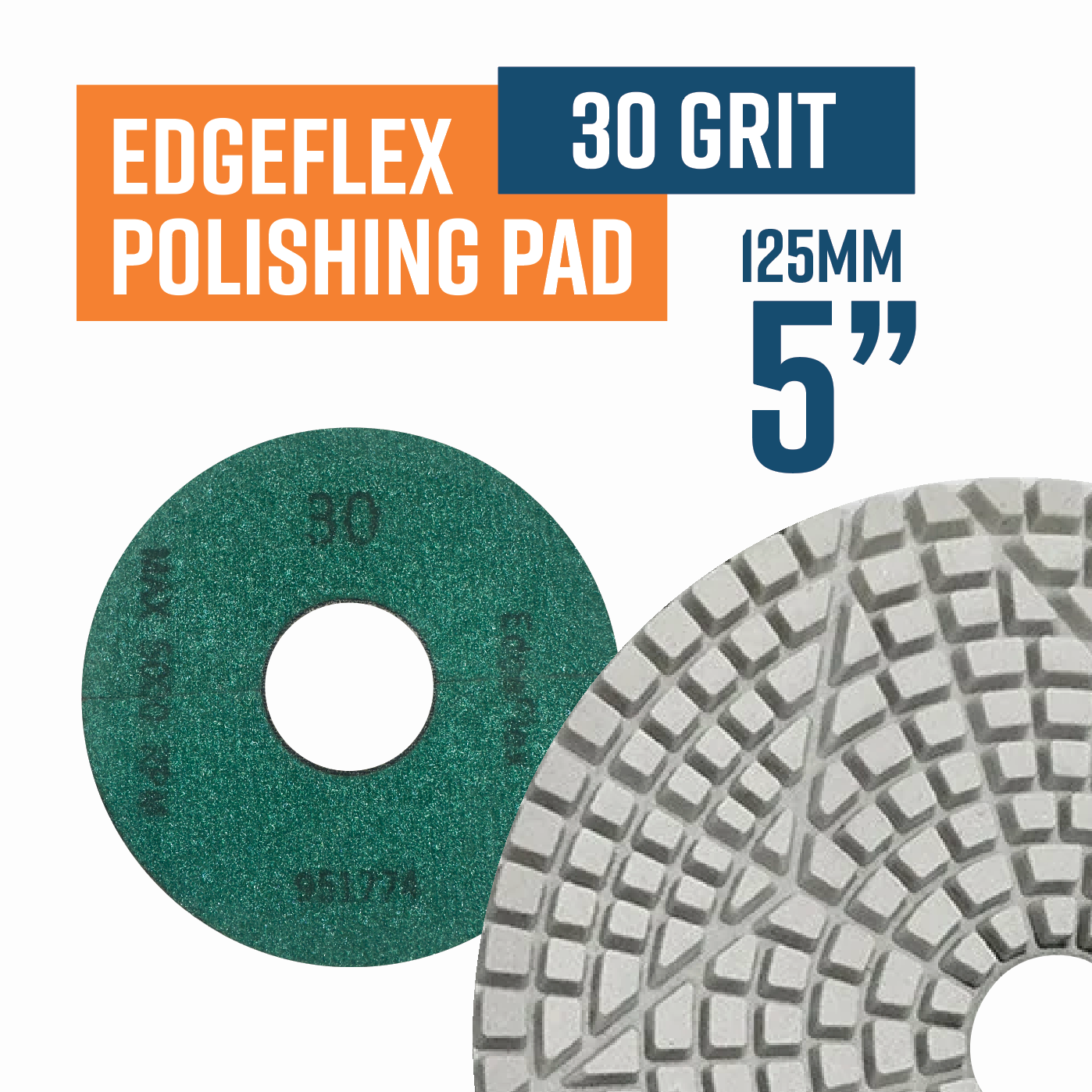 5" 125mm Edgeflex Halo Resins 30 grit(Discontinued item, available while stock lasts - no returns accepted)