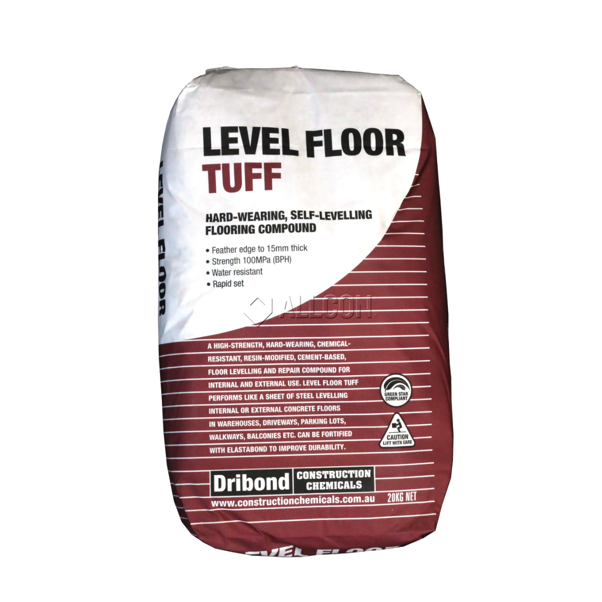 Level Floor TUFF (20kg) Cement based self levelling floor repair and patching compound. Coverage - 1.5kg covers 1m2 - 1mm thick - DON'T FORGET YOUR PRIMER
(Available on backorder)