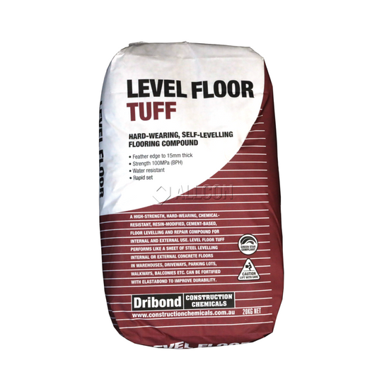 Level Floor TUFF (20kg)  Cement based self levelling floor repair and patching compound. Coverage - 1.5kg covers 1m2 - 1mm thick - DON'T FORGET YOUR PRIMER