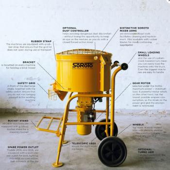 SOROTO 120L Forced action mixer w/steel paddles