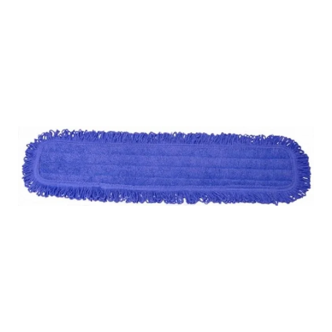 C2 600mm (24'') Microfibre Dust Mop Pad - Blue with Fringe (Best suited for DUSTING)