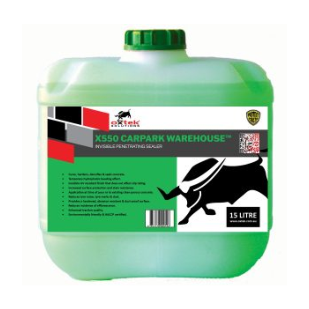 Oxtek X550 Carpark Warehouse 15 Litre, (Cure, Harden, Densify & Repel contamination)