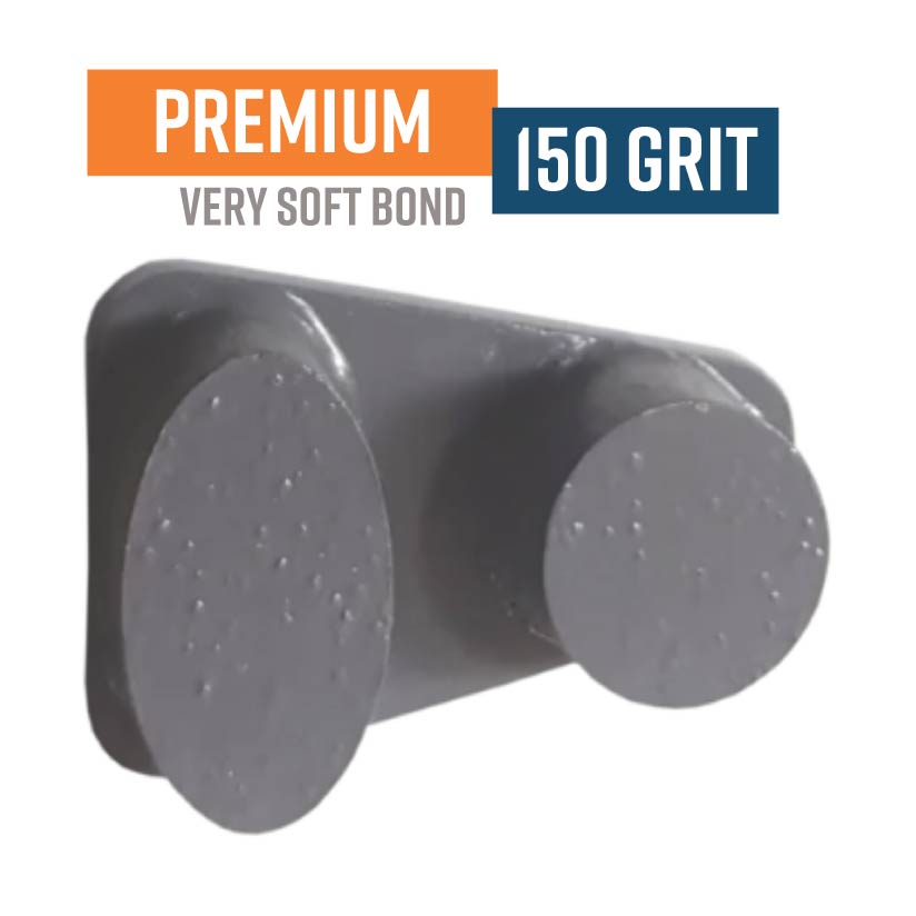 Premium Grey 150 Grit Knock On Diamond Grinding Shoe to suit Schwamborn VSK150 (Soft Bond)