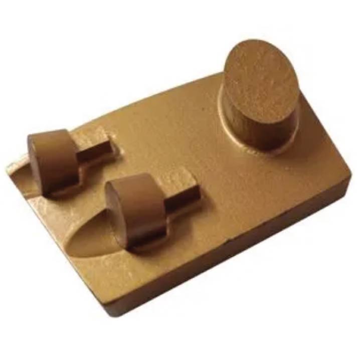 Super Rhino III PCD Gold Double Knock On Diamond Grinding Shoe to suit Schwamborn (Removing thick glues, waterproofing, most coatings and epoxy) (GOLD LEFT)