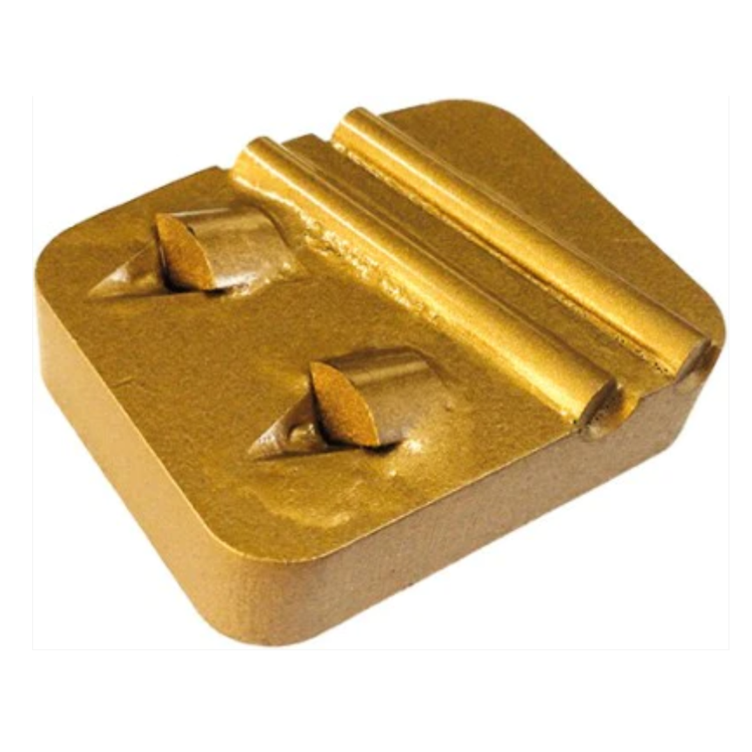 Rhino II PCD Gold Knock-on Diamond Shoe with SUPPORT Bar (Removing waterproofing, most coatings, epoxy, rubber base glue)