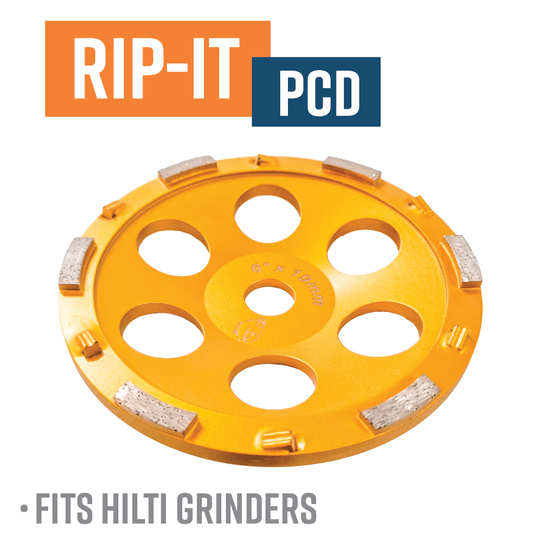 150mm (6") Hilti Style Rip-it PCD Gold Cup Wheel to suit 6" Hilti Grinder (For Hilti DG/DGH150)