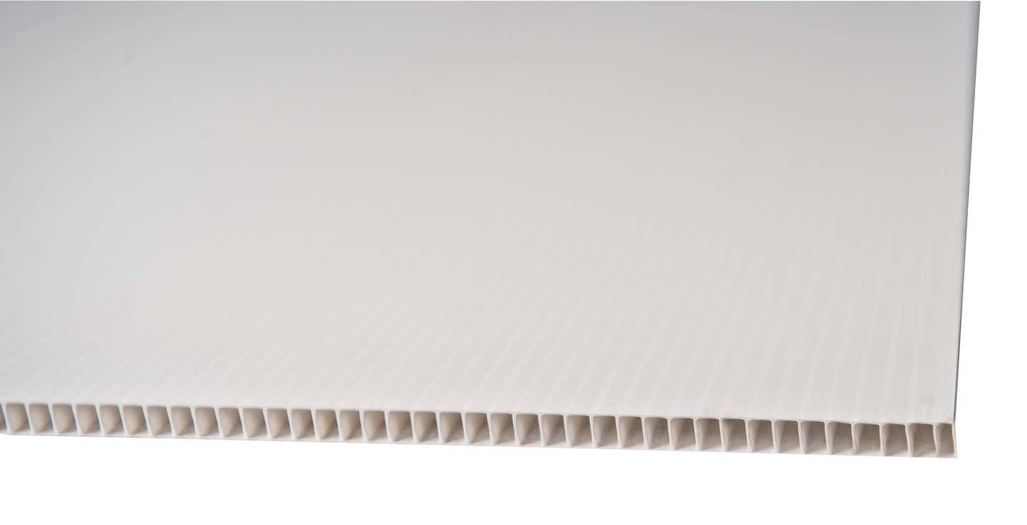Corflute Protective Sheeting - White 2.4 x 1.2m x 5mm thick