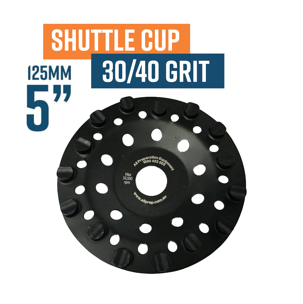 Shuttle Cup 125mm (5'') Diamond Grinding Wheel 20/30 Grit UFO