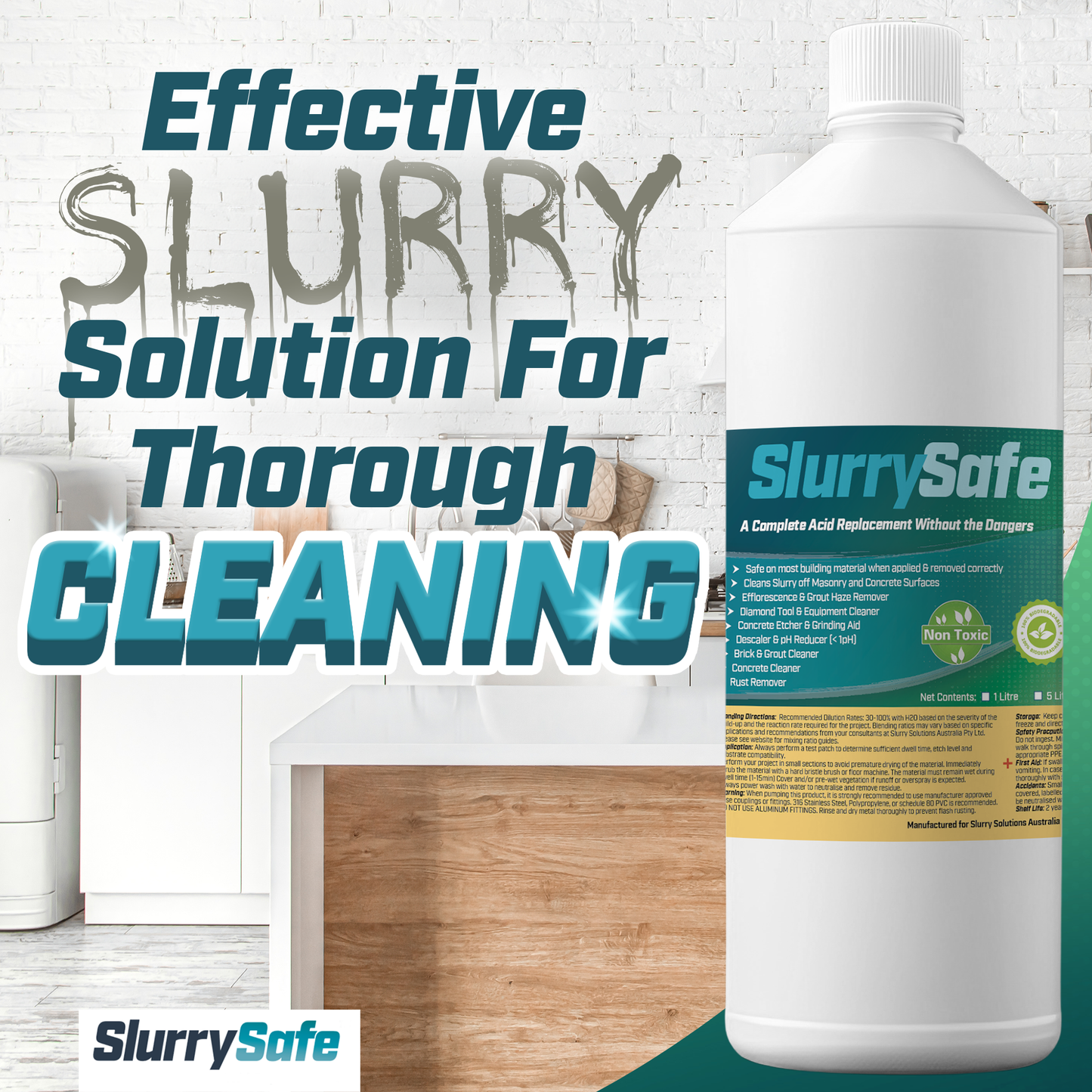Slurry Safe AR 1 litre- Patented Synthetic Acid pH Control