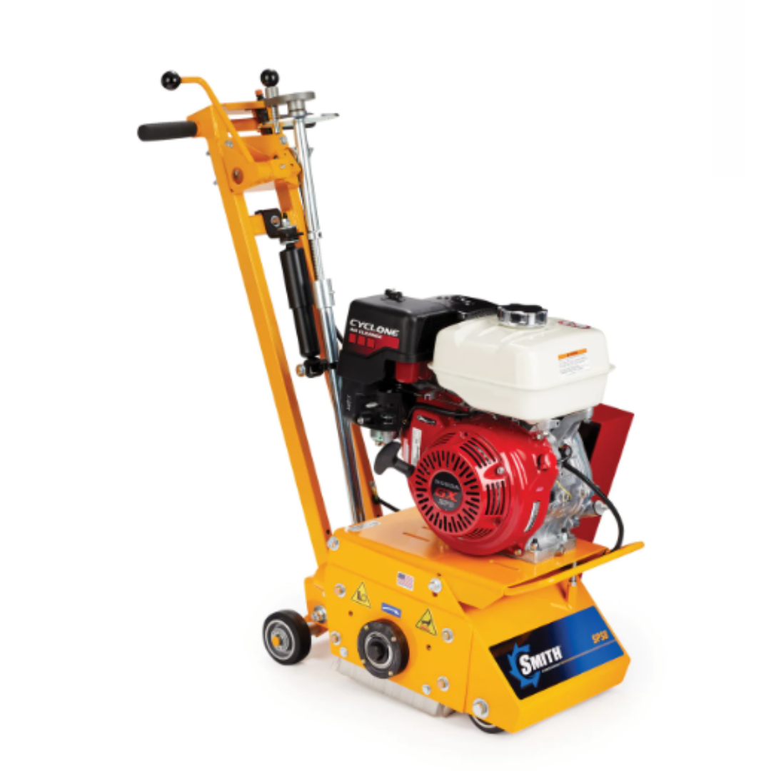 SMITH SPS8 Petrol Scarifier Supplied complete with drum and multi-use Surface Preparator tungsten assembly. Cutting width up to 8" wide, 9HP Honda Gasoline Engine