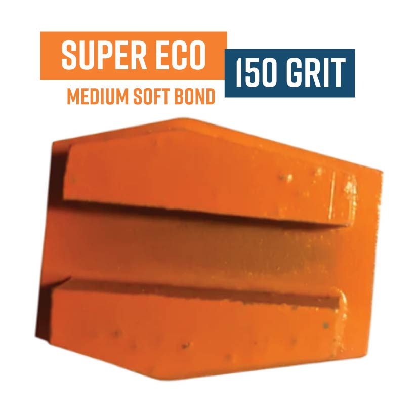 Super Eco Orange 150 Grit Redi Lock Style Diamond Grinding Shoe (Medium Soft Bond) (DISC)