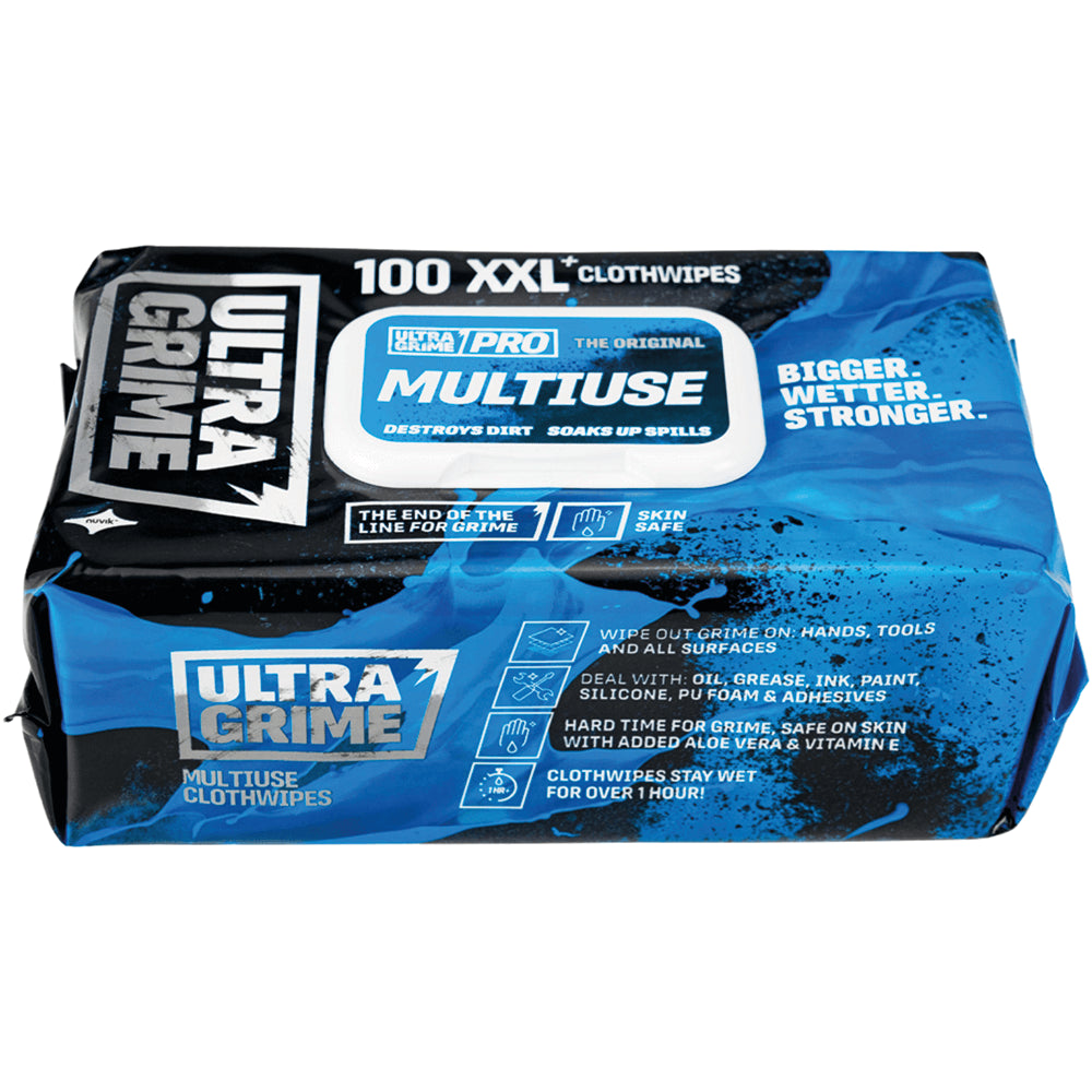 UltraGrime Pro Multiuse 100x XXL Cloth wipes 38 x 25cm