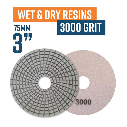 75mm STANDARD Resin Bond Polishing Pad 3000 grit