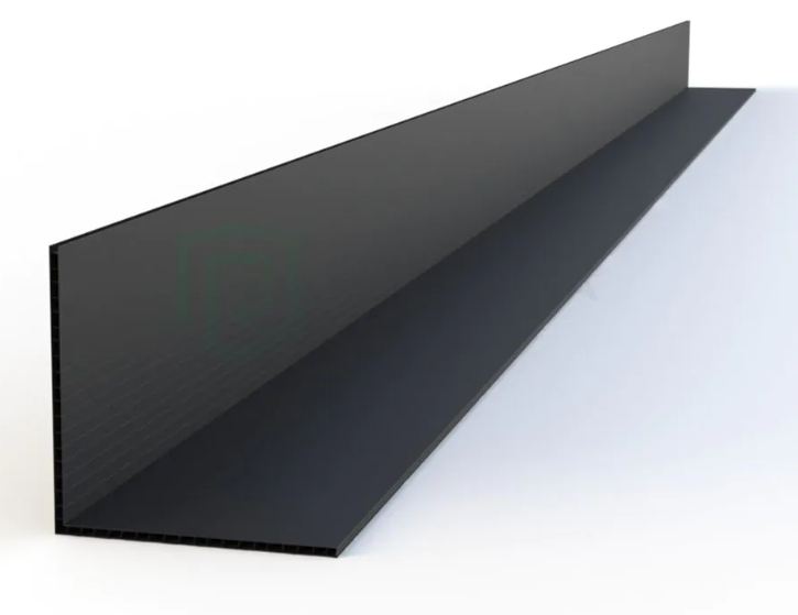 Corflute Corner Protector - Black 2m x 70mm x 75mm (Min Order Qty is 20pcs)