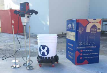 Makinex Smartmix Mixer Multipack. Includes 1x Mixer, Bucket & Dolly, 3x Paddles