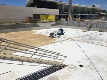 CONCRETE COATING REMOVAL IN SWIMMING POOL MADE EASIER THAN EVER WITH THREE PHASE CONCRETE GRINDER.