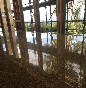 IMPRESSIVE POLISHED CONCRETE FLOORS WITH STRIDE DENSIFIER