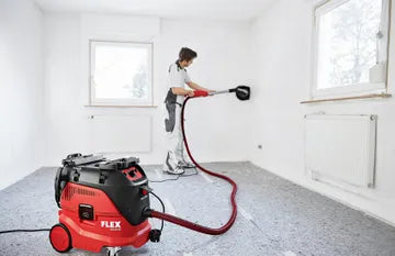 FLEX TOOL VACUUM SETUP WITH ANGLE GRINDER FOR PREP AND GRINDING SURFACES