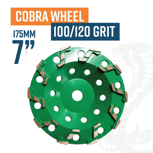 Cobra 175mm (7'') (100/120 Grit Soft Bond) Diamond Grinding Wheel