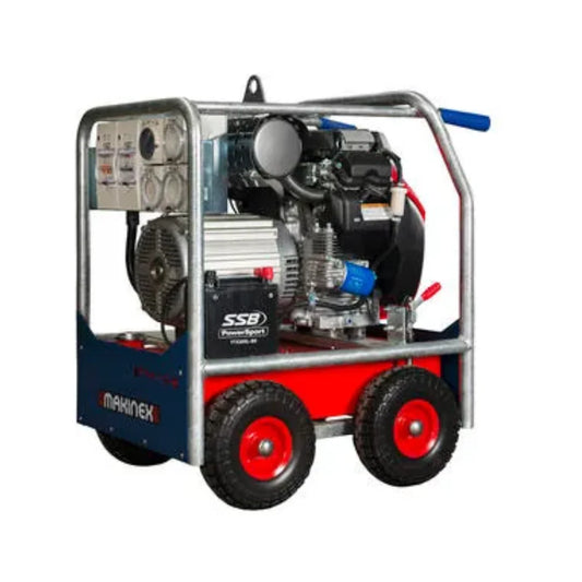 HIRE Makinex 16kVa Petrol Generator
**Warning** Do not use indoors or in enclosed spaces. Read manual before use. Must be filled with premium unleaded fuel.