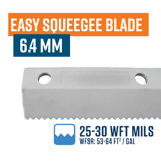 26"/ 660mm Blue 6.4mm V Notch Easy Squeegee with 25-30 WFT Mils Blade