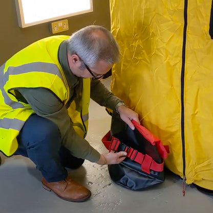 SafeHIVE Dust Containment Workzone. Includes Carry Bag, Manual Pump, 4x Sandbags Weights), Lightweight Stack Trolley for easy transport