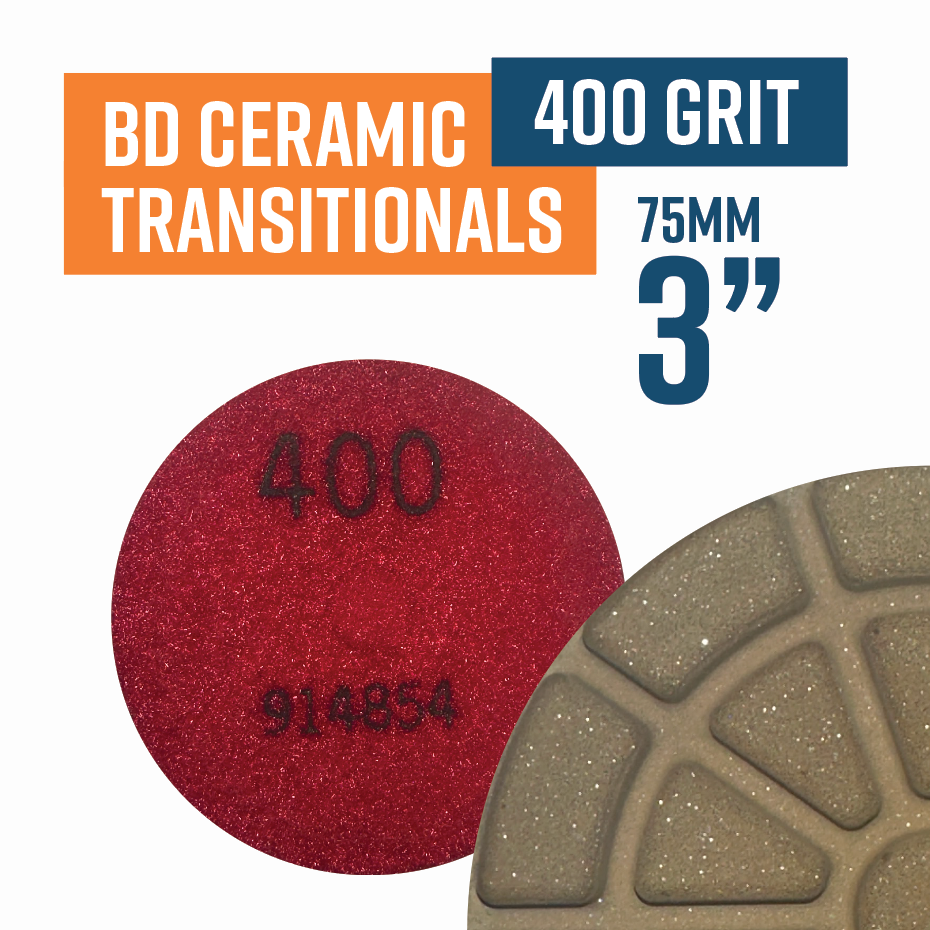 BD Ceramic Bond Matrix Transitional Resin Pad 400 grit - for a superior floor with reduced steps

PRO SERIES