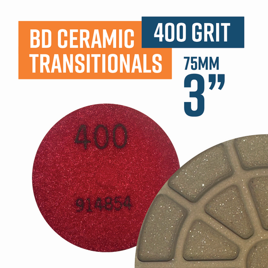 BD Ceramic Bond Matrix Transitional Resin Pad 400 grit - for a superior floor with reduced steps

PRO SERIES