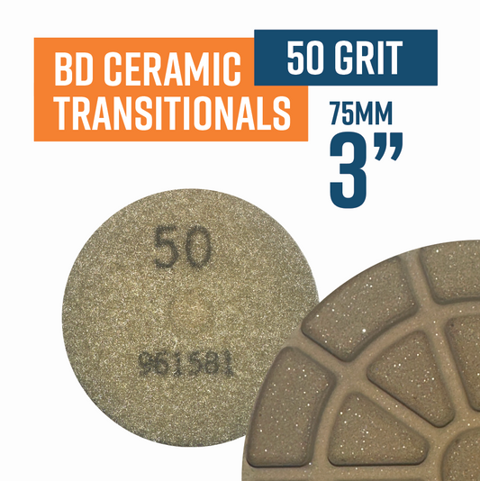 BD Ceramic Bond Matrix Transitional Resin Pad 50 grit - for a superior floor with reduced steps

PRO SERIES