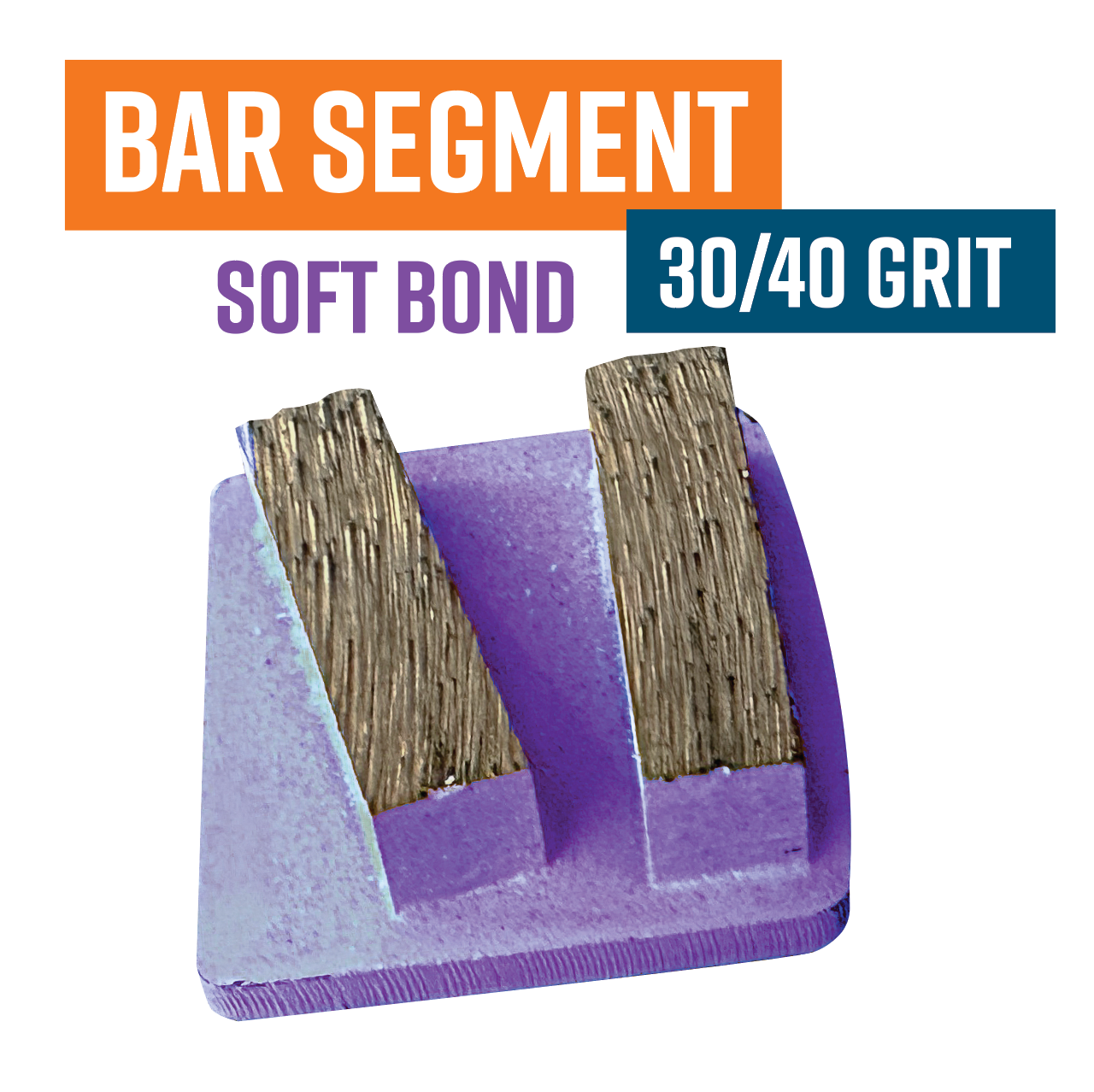 BAR Segment Purple 30/40 Grit Knock On Diamond Grinding Shoe to suit Schwamborn (Super Soft Bond)

(DISC)