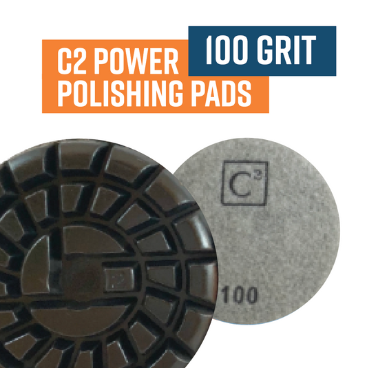 C2 Power Polish Diamonds 100 Grit Resin Pad Grey