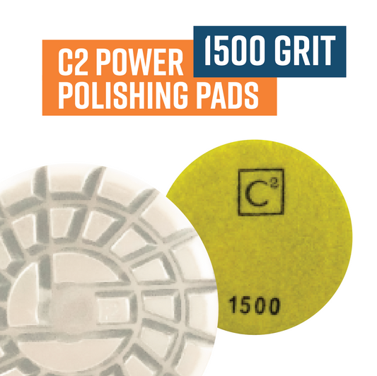 C2 Power Polish Diamonds 1500 Grit Resin Pad Yellow