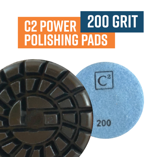 C2 Power Polish Diamonds 200 Grit Resin Pad Blue