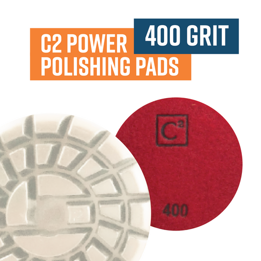 C2 Power Polish Diamonds 400 Grit Resin Pad Red