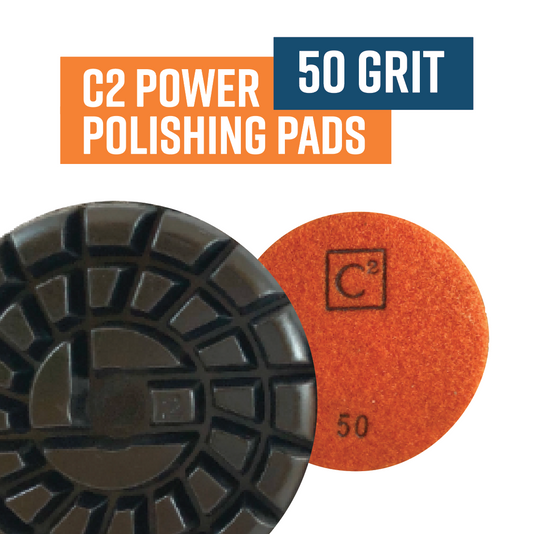 C2 Power Polish Diamonds 50 Grit Resin Pad Orange