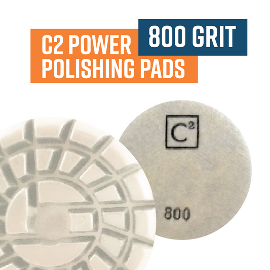 C2 Power Polish Diamonds 800 Grit Resin Pad White