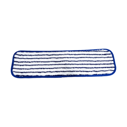 C2 450mm (18'') Microfibre Striped Pad - White with Blue Stripes
