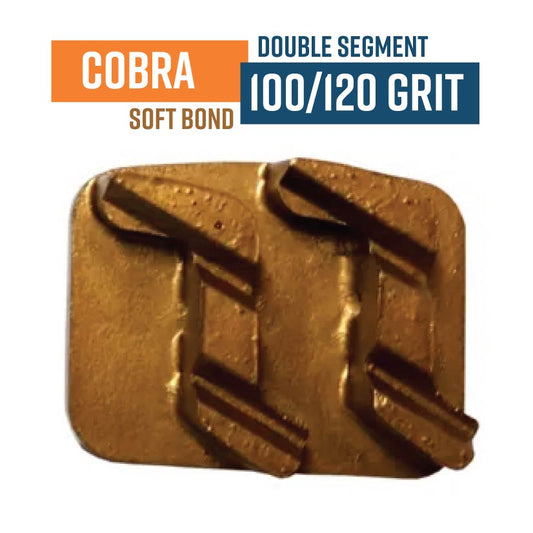 Cobra Double Gold 100/120 Grit Knock On Diamond Grinding Shoe to suit Schwamborn (Soft Bond )  (Discontinued item, available while stock lasts - no returns accepted)