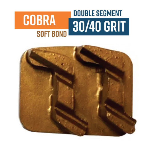 Cobra Double Gold 30/40 Grit Knock On Diamond Grinding Shoe to suit Schwamborn  EX-VVSK30 (Soft Bond)