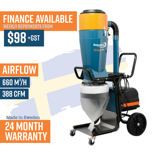 Dustcontrol Tromb 600 H Class 3 Motor Vacuum, 15amp, 3000W, 550m3/H Max Fan Flow,