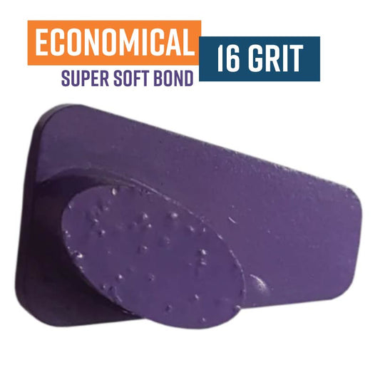 Economical Purple 16 Grit Knock On Diamond Grinding Shoe to suit Schwamborn 2VSK16E (Super Soft Bond)